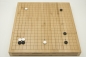 Preview: Bambusbrett, 19x19, 50mm, dunkel mit gefrästen Linien (2. Wahl)