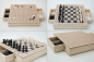 Preview: Go&Schach-Holzbox mit Schubladen, Buchenfurnier