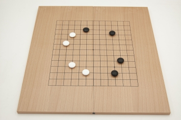 Preview: Buchenfurnierbrett, Magnetscharnier, 19x19/13x13, 13mm