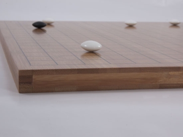 Preview: Bambusbrett, 19x19/13x13, 20mm, dunkel mit gedruckten Linien (2. Wahl)