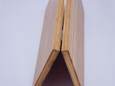 Preview: Bambus-Klappbrett, 19x19, 20mm, dunkel mit gedruckten Linien (2. Wahl)