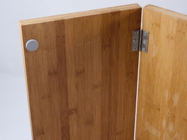 Bambus-Klappbrett, 19x19, 20mm, dunkel mit gedruckten Linien (2. Wahl)