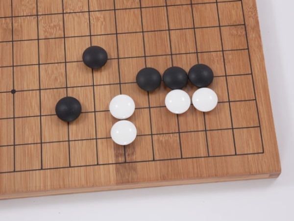 Bambusbrett, 19x19/13x13, 20mm, dunkel mit gedruckten Linien (2. Wahl)