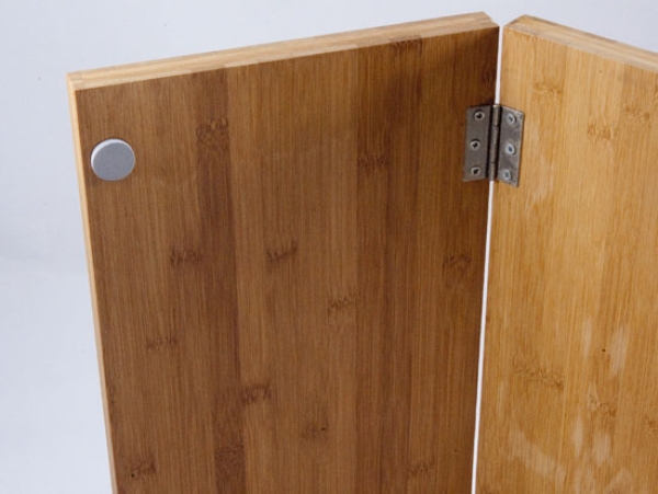 Bambus-Klappbrett, 19x19, 20mm, dunkel mit gedruckten Linien (2. Wahl)