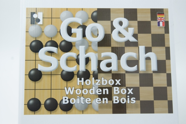 Go&Schach-Holzbox mit Schubladen, Buchenfurnier