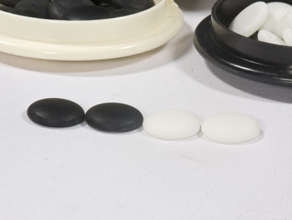 Go-Steine, Yunzi, flach