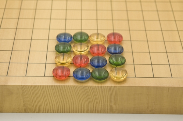 Farbige Go-Steine