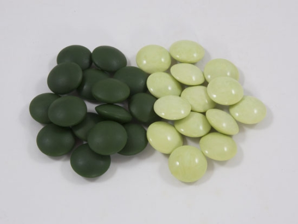 Glassteine, Jadefarben, 21,5 x 10 mm